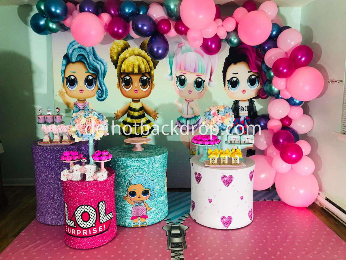 Neues Design Custom Printing Circle Ballon Weißer Party Hintergrund